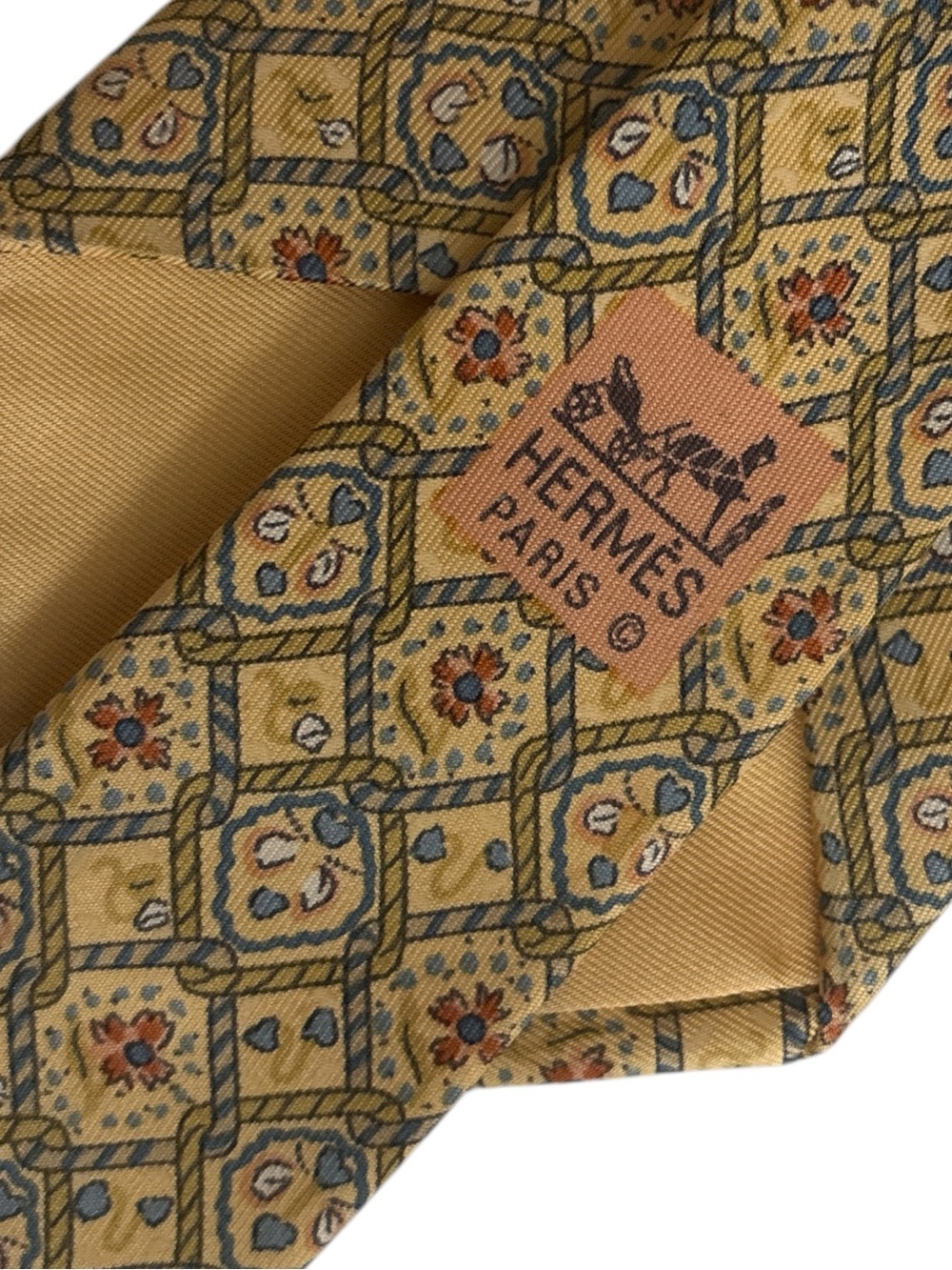 HERMÈS silk tie
